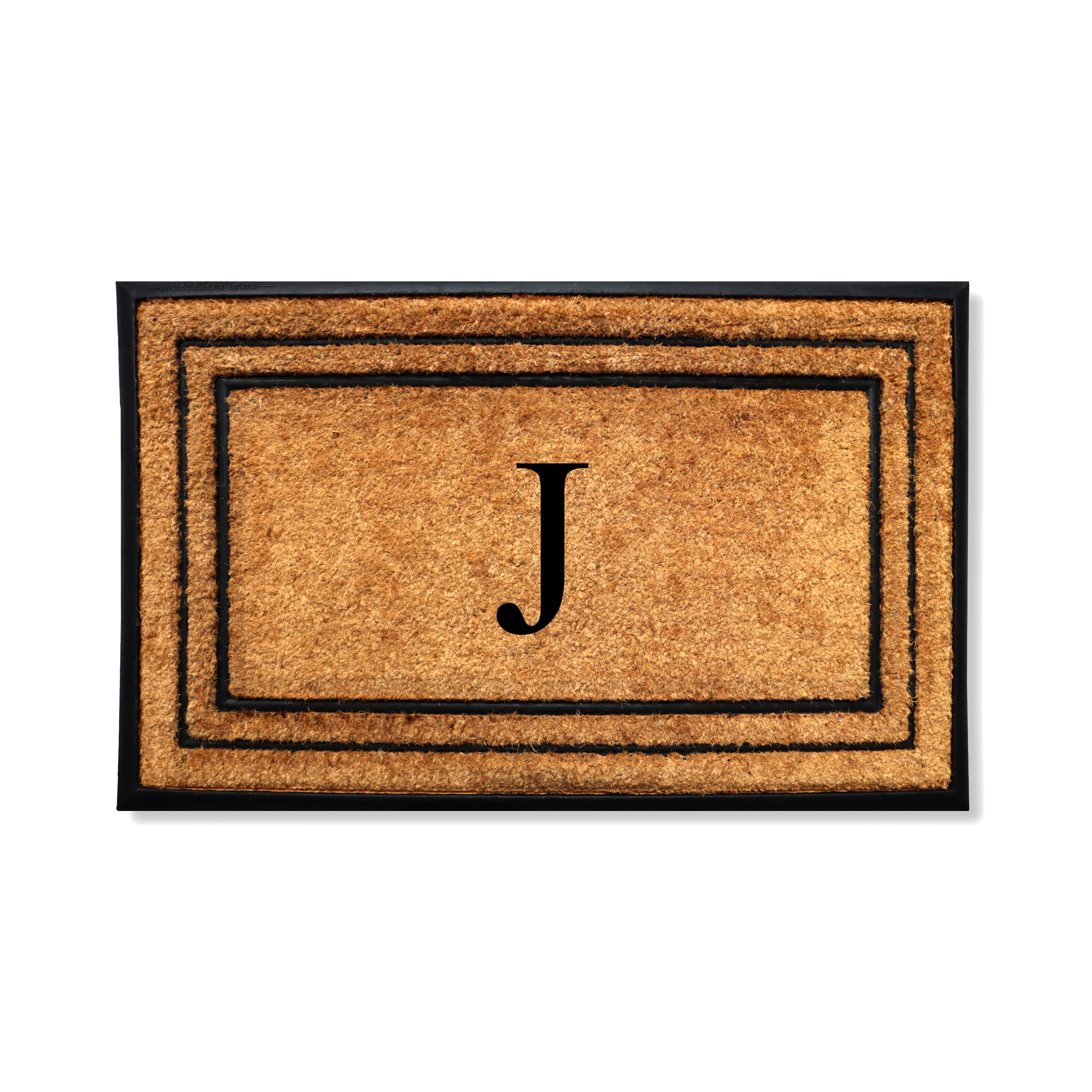 A1HC Personalized Monogram Coir Door Mat 30" x 60" Custom Front Door Entryway Mat with Rubber Border Non-Slip