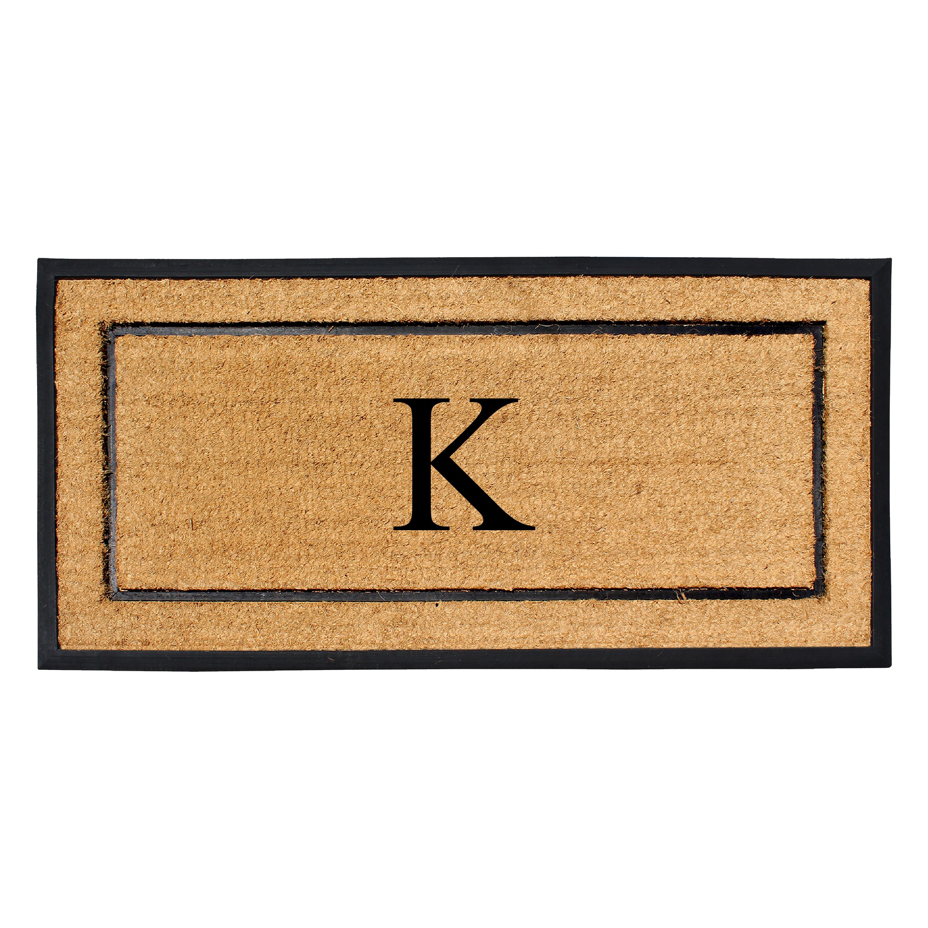 A1HC Personalized Door Mat 30" x 60" Custom Monogram Coir Doormat with Rubber Border, Non-Slip Outdoor Entry Mat