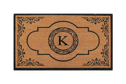 A1HC Natural Coir Durable Anti-Shed Treated Outdoor Entrance Monogrammed Doormat