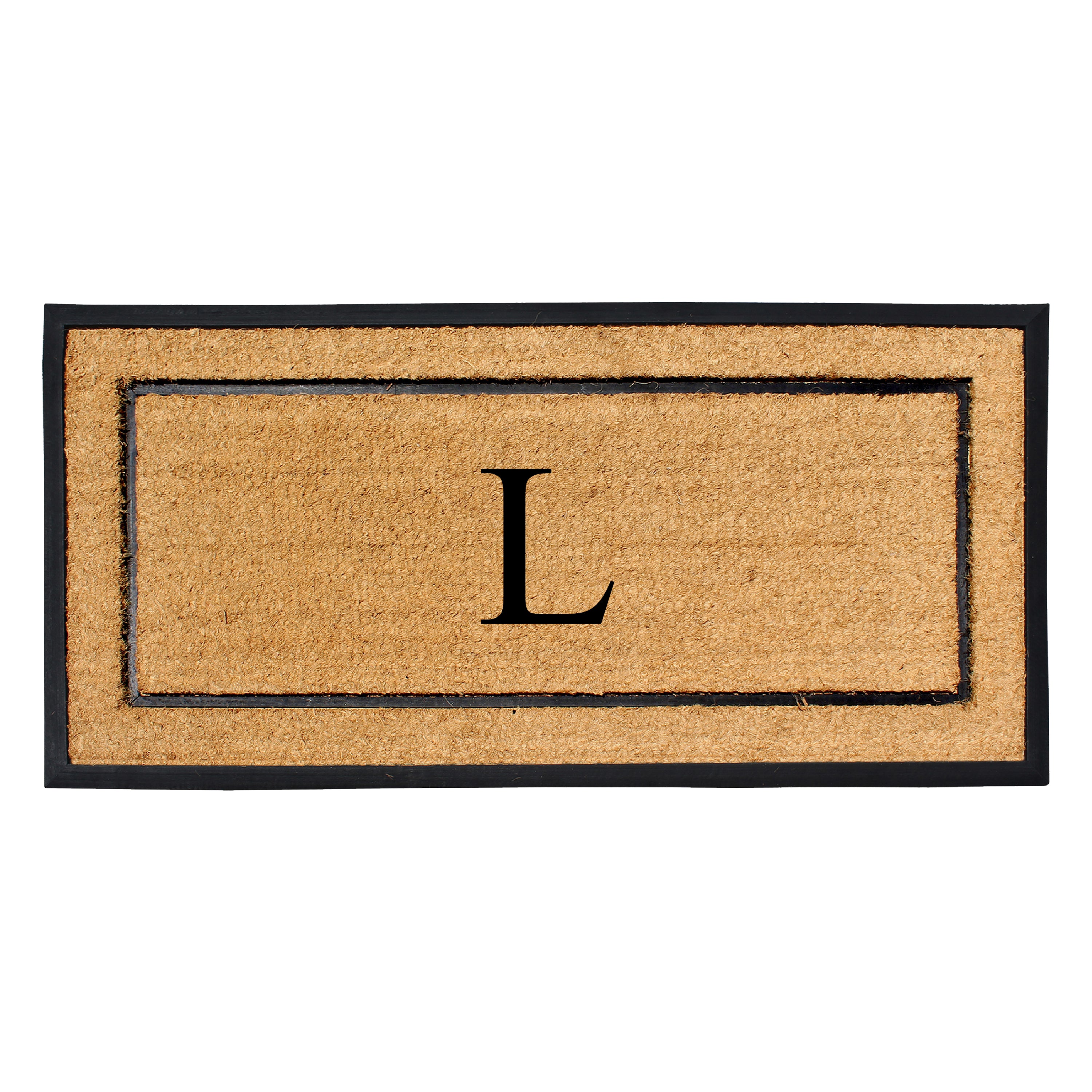 A1HC Personalized Door Mat 30" x 60" Custom Monogram Coir Doormat with Rubber Border, Non-Slip Outdoor Entry Mat