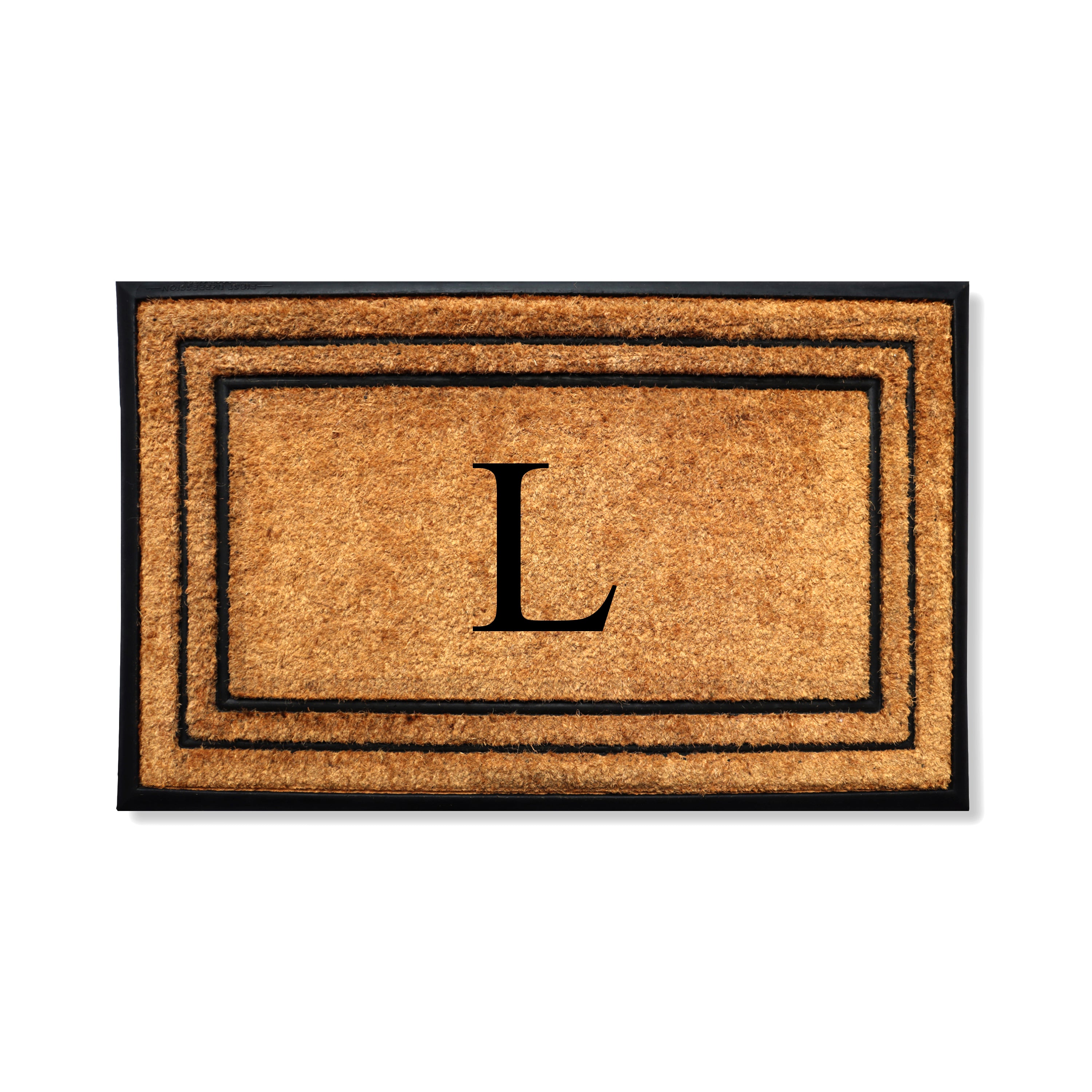 A1HC Personalized Monogram Coir Door Mat 25" x 57" Custom Front Door Entryway Mat with Rubber Border Non-Slip