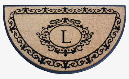 A1HC Natural Coir & Rubber Hand Flocked Large Monogrammed Thick Door Mat 36"x72" Entrance Doormats