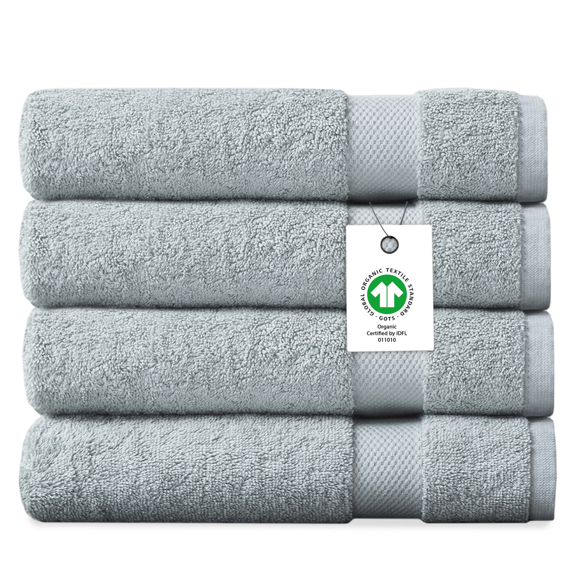 Delara 100% Organic Cotton Soft, Quick Dry & Ultra-Absorbent 30"x58", Bath Towels(Pack of 4)