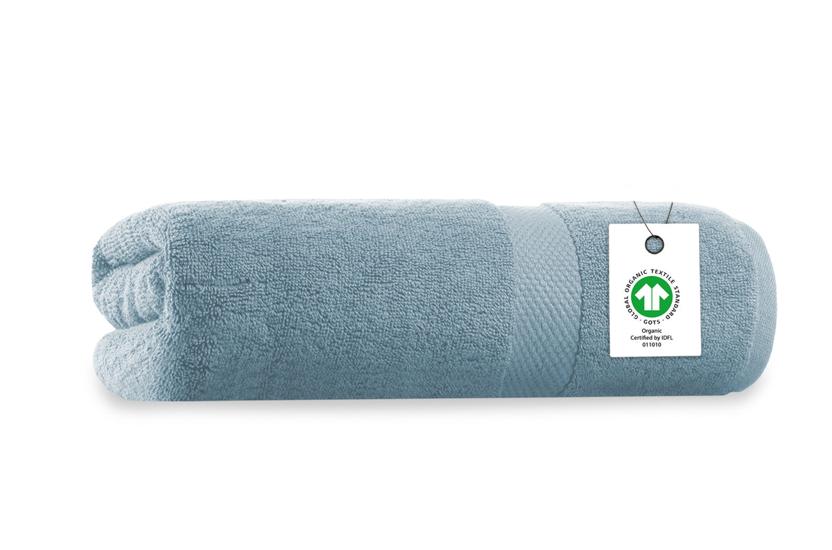 Delara Organic Cotton Luxuriously Plush Bath Sheet, GOTS & Oeko-TEX Certified, Soft, Quick Dry & Ultra-Absorbent 36"x70"