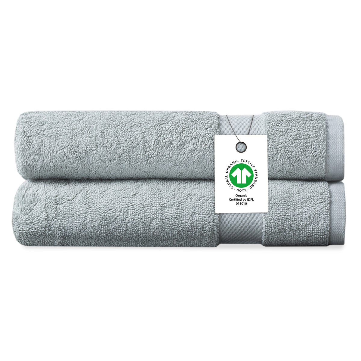Delara 100% Organic Cotton Soft, Quick Dry & Ultra-Absorbent Hand Towel (Pack of 2)
