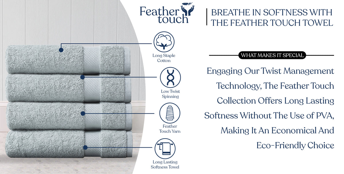 Delara 100% Organic Cotton Soft, Quick Dry & Ultra-Absorbent 30"x58", Bath Towels(Pack of 4)