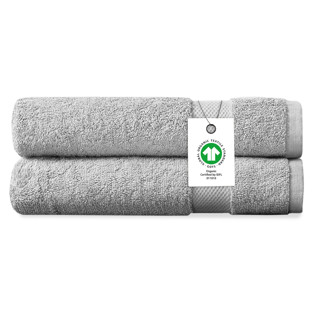 Delara 100% Organic Cotton Soft, Quick Dry & Ultra-Absorbent Hand Towel (Pack of 2)