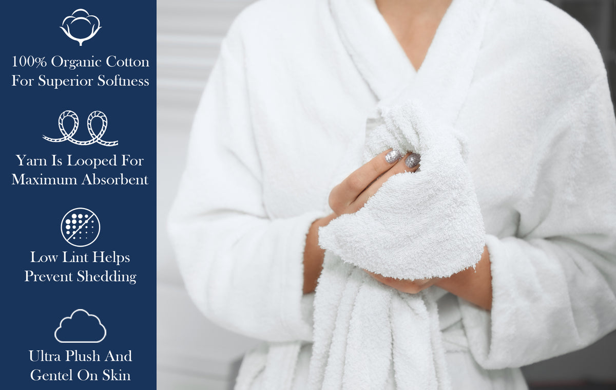 Delara 100% Organic Cotton Soft, Quick Dry & Ultra-Absorbent Hand Towel (Pack of 2)