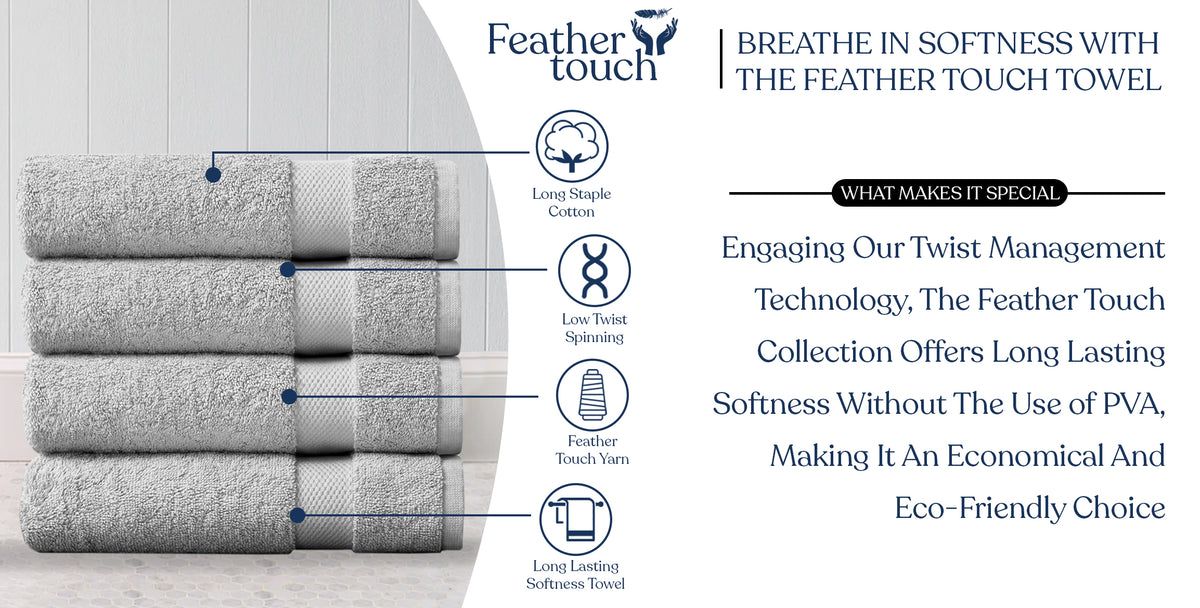 Delara 100% Organic Cotton Soft, Quick Dry & Ultra-Absorbent 30"x58", Bath Towels(Pack of 4)