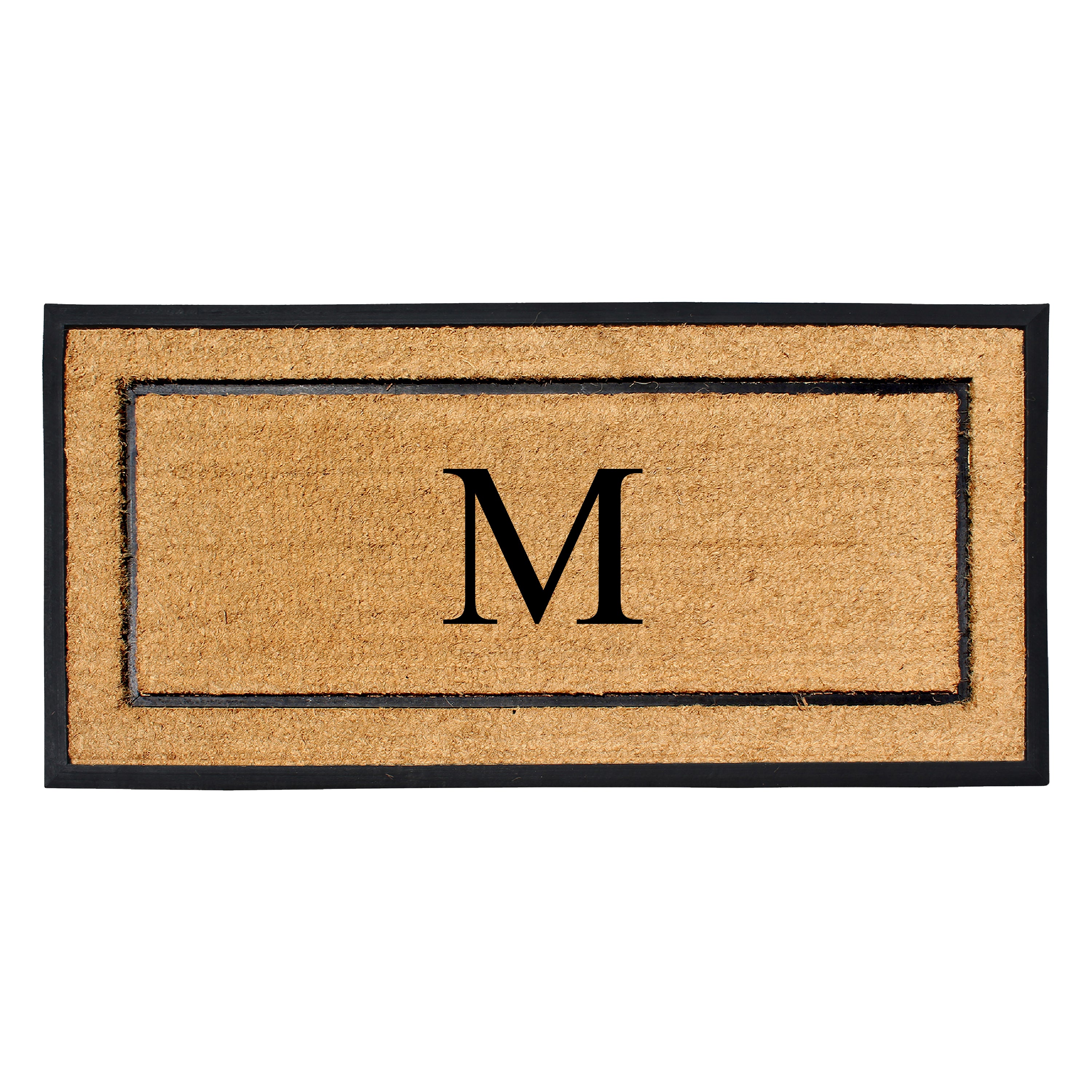 A1HC Personalized Door Mat 30" x 60" Custom Monogram Coir Doormat with Rubber Border, Non-Slip Outdoor Entry Mat