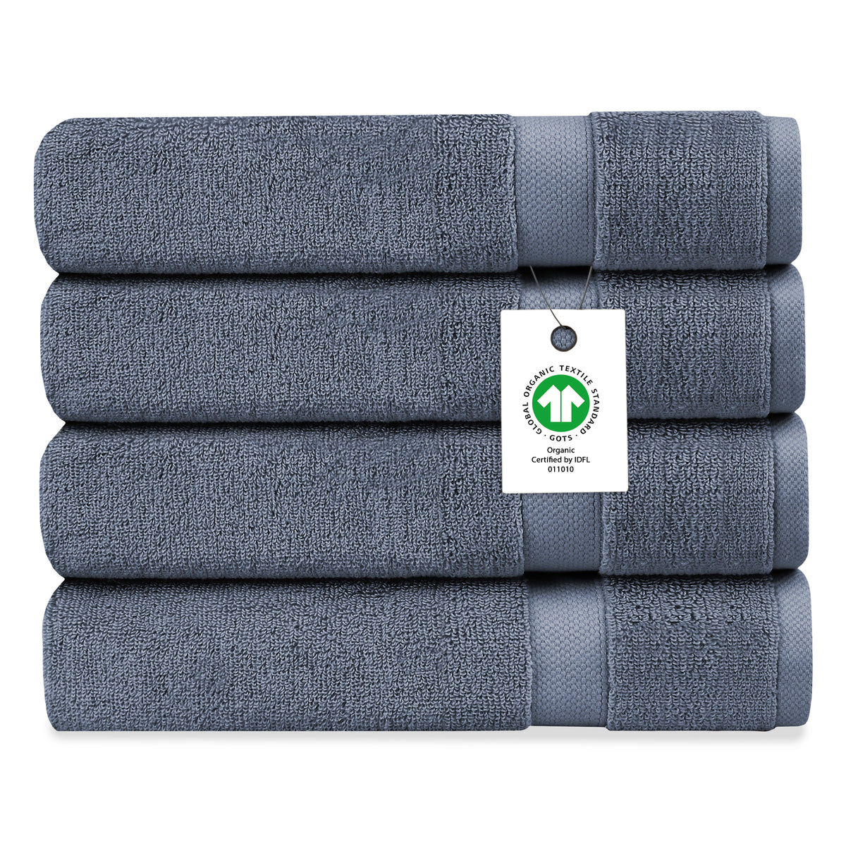 Delara 100% Organic Cotton Soft, Quick Dry & Ultra-Absorbent 30"x58", Bath Towels(Pack of 4)