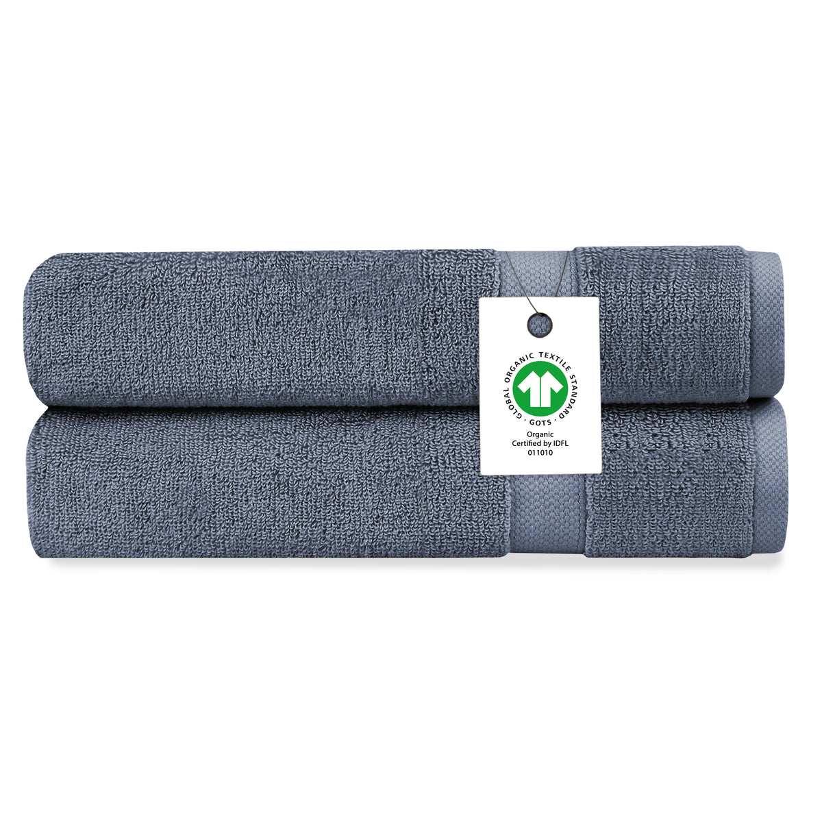 Delara 100% Organic Cotton Soft, Quick Dry & Ultra-Absorbent Hand Towel (Pack of 2)