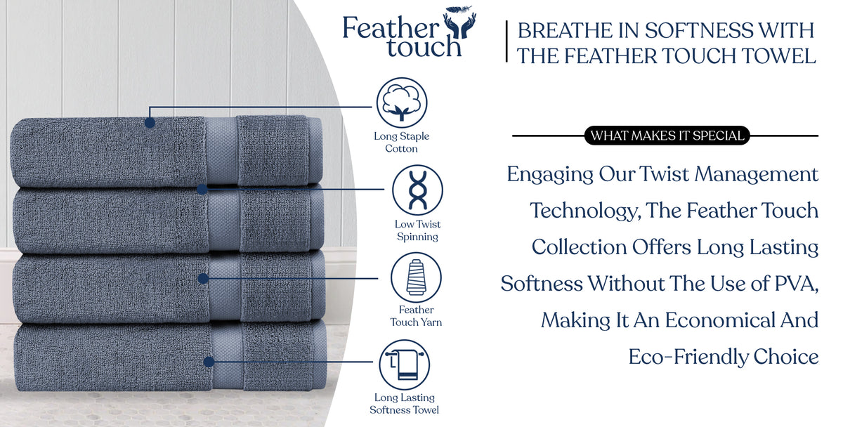 Delara 100% Organic Cotton Soft, Quick Dry & Ultra-Absorbent 30"x58", Bath Towels(Pack of 4)
