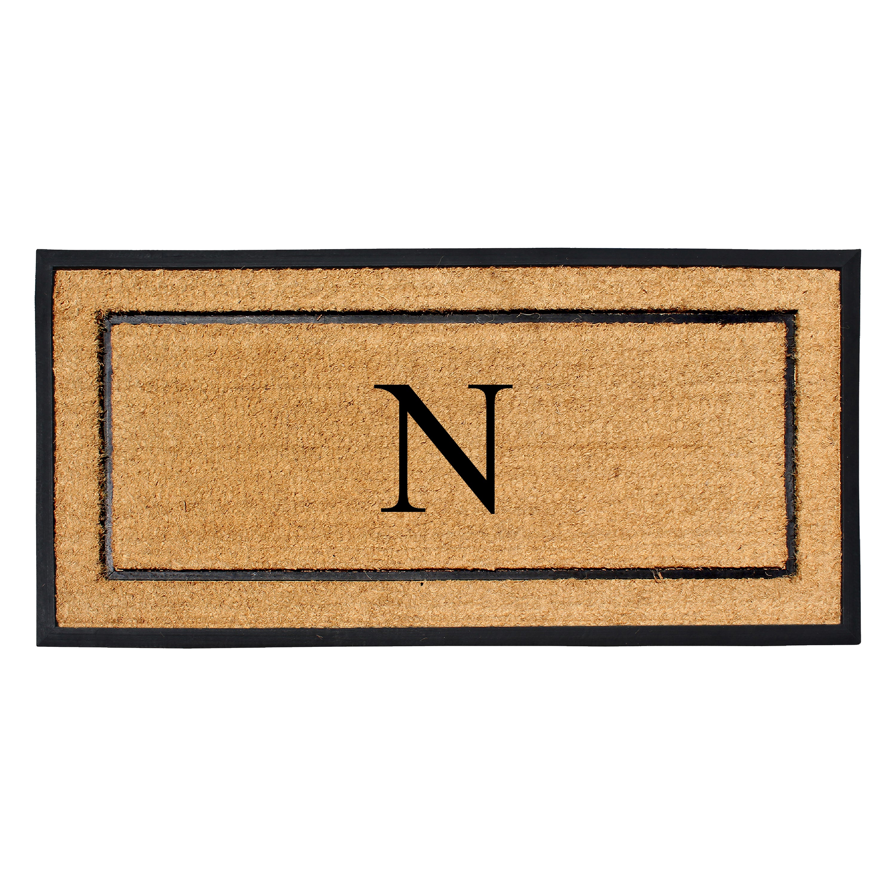 A1HC Personalized Door Mat 30" x 60" Custom Monogram Coir Doormat with Rubber Border, Non-Slip Outdoor Entry Mat