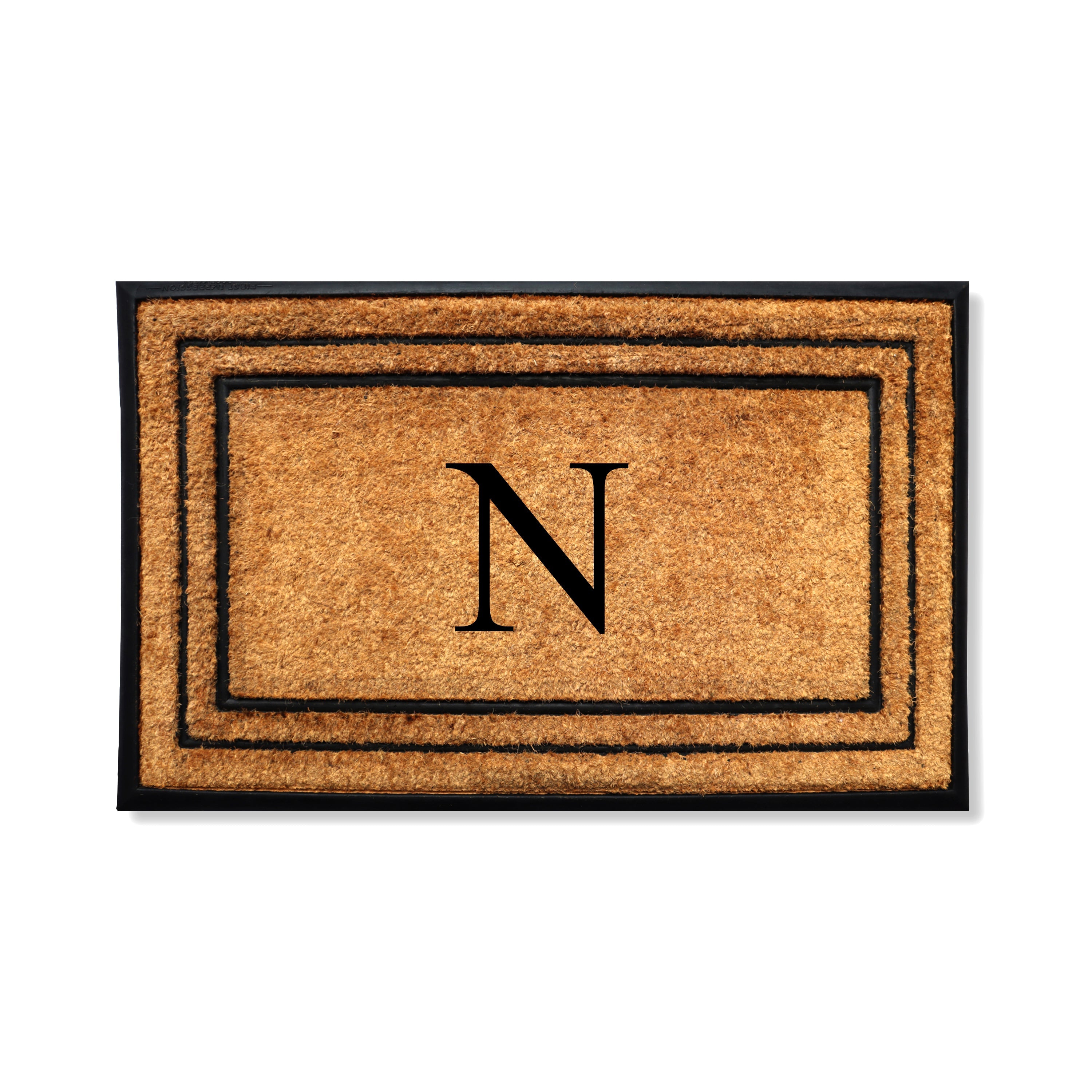 A1HC Personalized Monogram Coir Door Mat 30" x 60" Custom Front Door Entryway Mat with Rubber Border Non-Slip