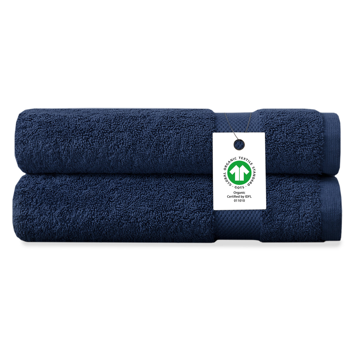 Delara 100% Organic Cotton Soft, Quick Dry & Ultra-Absorbent Hand Towel (Pack of 2)