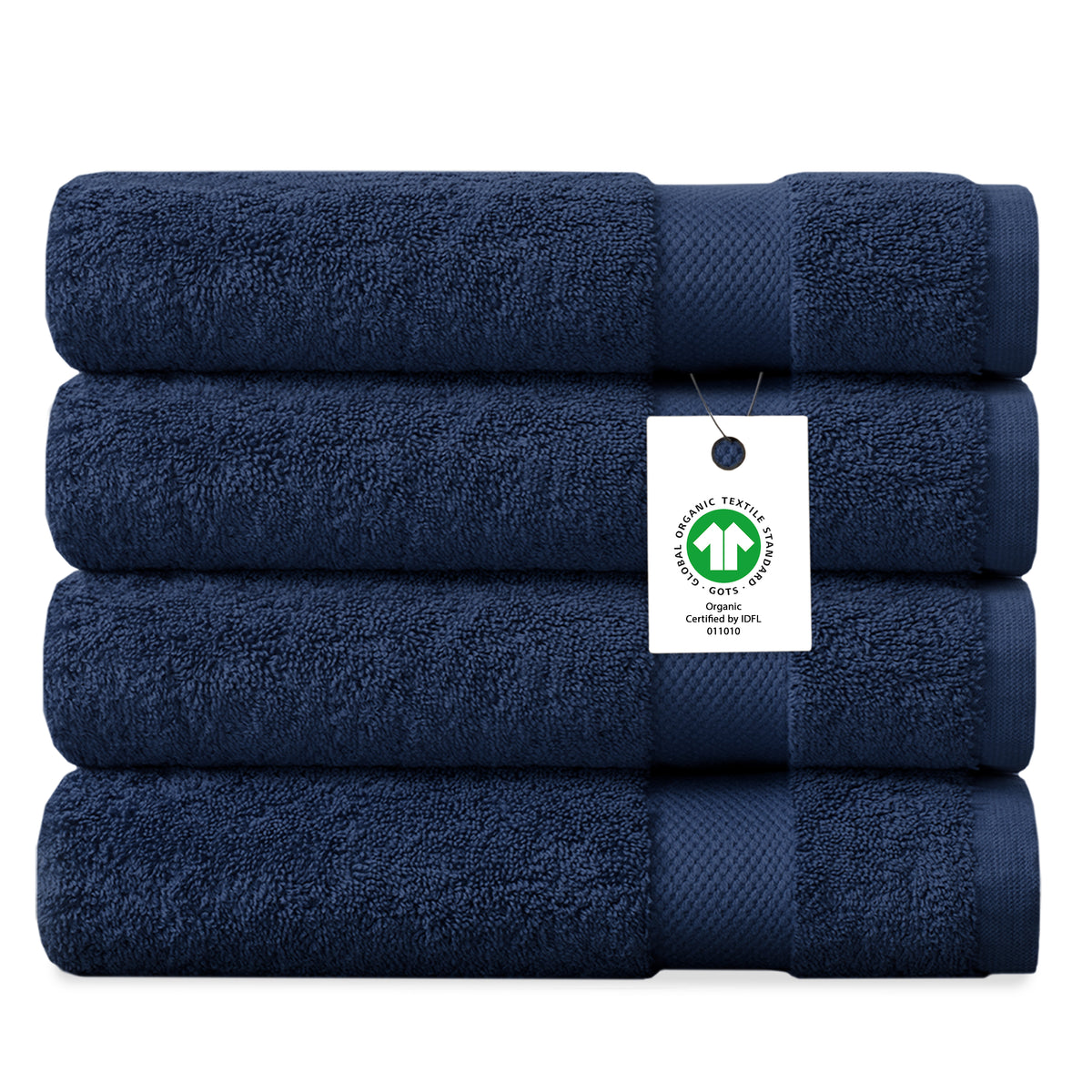 Delara 100% Organic Cotton Soft, Quick Dry & Ultra-Absorbent 30"x58", Bath Towels(Pack of 4)