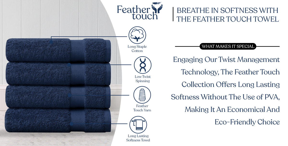 Delara 100% Organic Cotton Soft, Quick Dry & Ultra-Absorbent 30"x58", Bath Towels(Pack of 4)