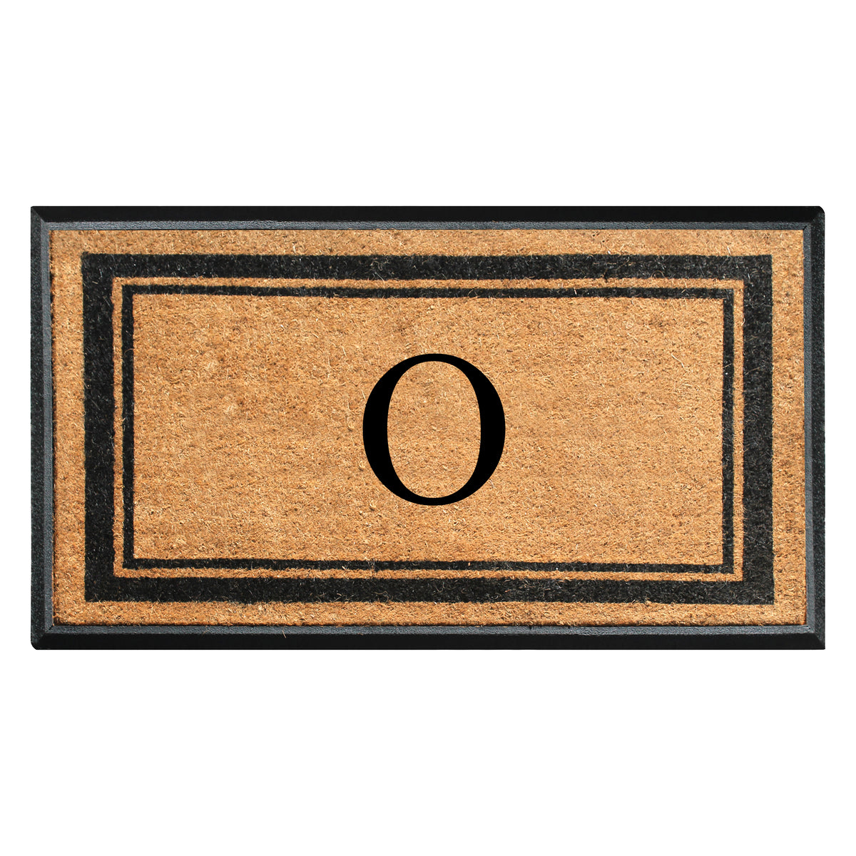 A1HC Personalized Monogram Rubber Coir Door Mat 30" x 48" – Custom Front Door Mat with Non-Slip Rubber Backing for Entryway, Porch & Patio