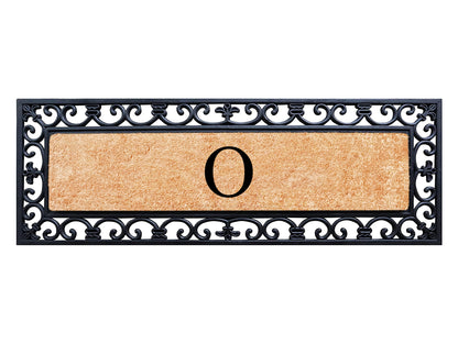 A1HC Rubber Coir Doormat For Outdoor Entrance, Anti-Shed Treated Front Door Mat 18x48, Monogrammed