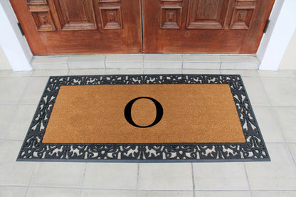 A1HC Natural Coir Monogrammed Outdoor Entrance Door Mat 30X60, Anti-Shed Treated Durable Doormat
