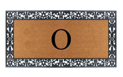 A1HC Natural Coir Monogrammed Outdoor Entrance Door Mat 30X60, Anti-Shed Treated Durable Doormat