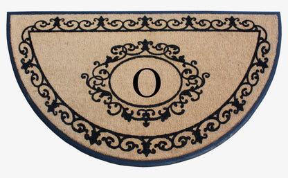 A1HC Natural Coir & Rubber Hand Flocked Large Monogrammed Thick Door Mat 36"x72" Entrance Doormats