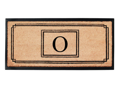 A1HC Natural Coir Monogrammed Heavy Duty Entrance Door Mat 24X48, Anti-Shed Treated Durable Doormat