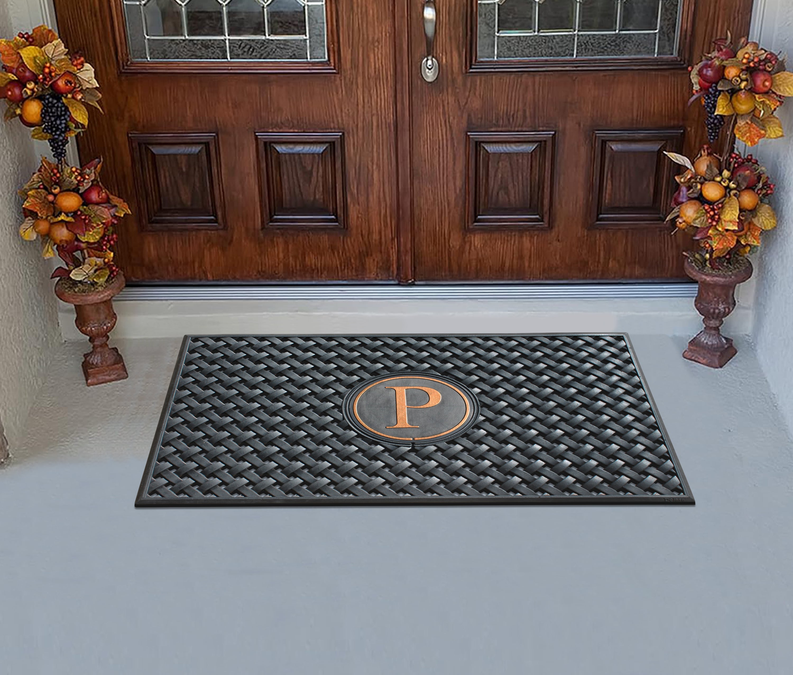 A1HC Large Monogrammed Rubber Doormat, 24" x 39" – Durable, All-Weather Entryway Mat for Indoor & Outdoor Use