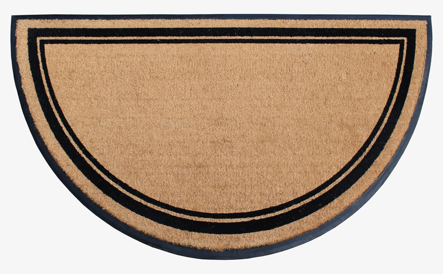 A1HC Natural Coir & Rubber Half Round Entrance Door Mat 36" x 72",Heavy Duty Thick Durable Doormats