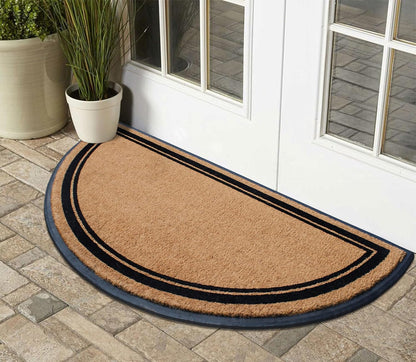 A1HC Natural Coir & Rubber Half Round Entrance Door Mat 36" x 72",Heavy Duty Thick Durable Doormats