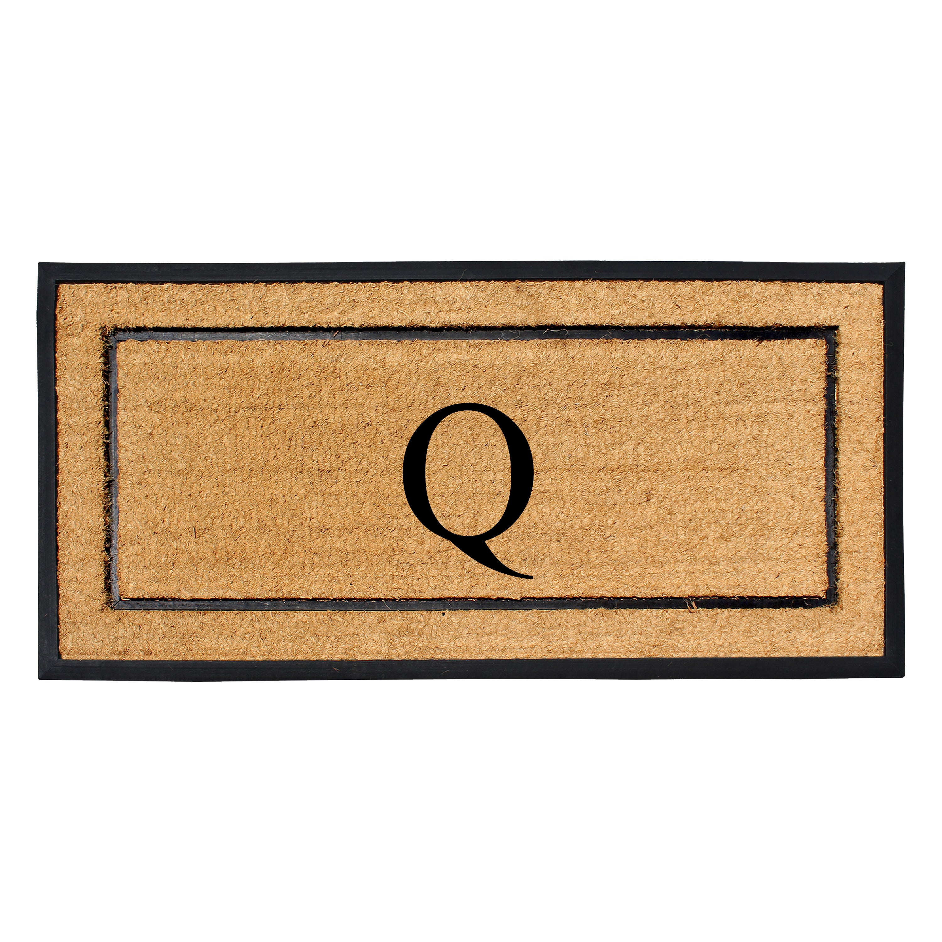 A1HC Personalized Door Mat 30" x 60" Custom Monogram Coir Doormat with Rubber Border, Non-Slip Outdoor Entry Mat