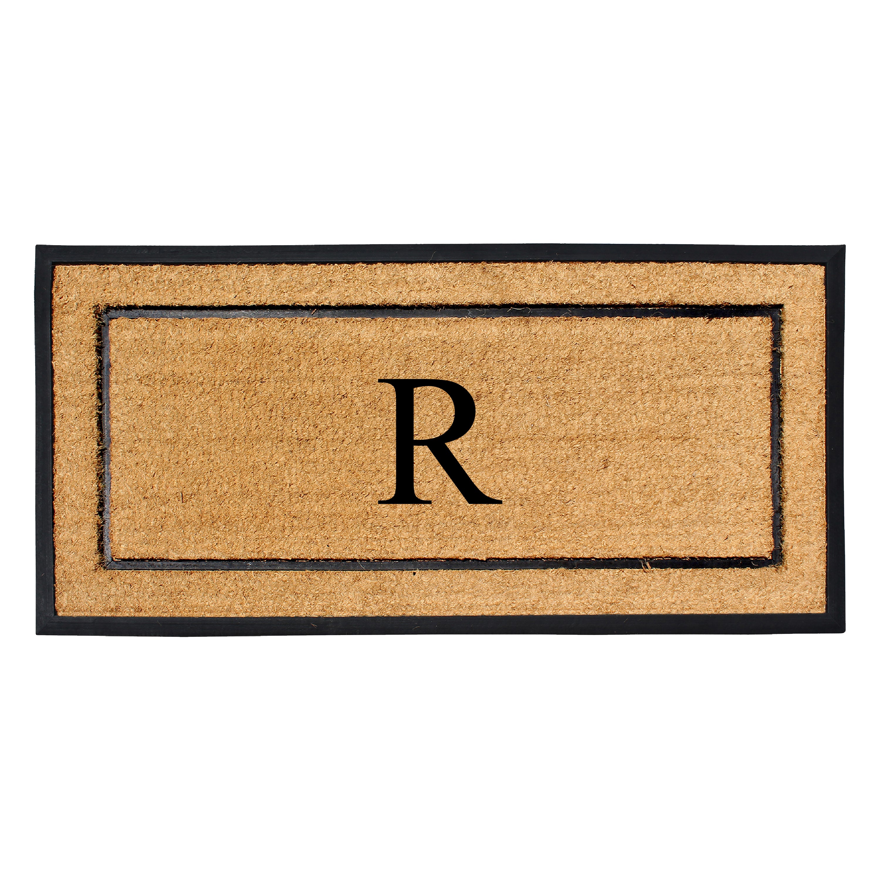 A1HC Personalized Door Mat 30" x 60" Custom Monogram Coir Doormat with Rubber Border, Non-Slip Outdoor Entry Mat