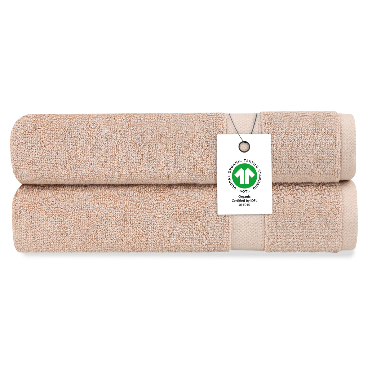 Delara 100% Organic Cotton Soft, Quick Dry & Ultra-Absorbent Hand Towel (Pack of 2)