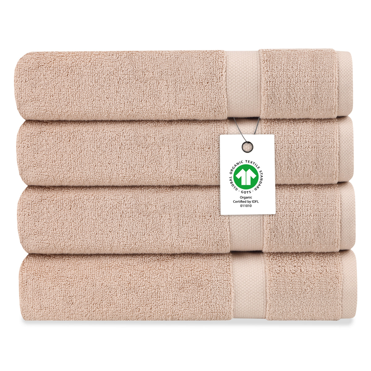 Delara 100% Organic Cotton Soft, Quick Dry & Ultra-Absorbent 30"x58", Bath Towels(Pack of 4)
