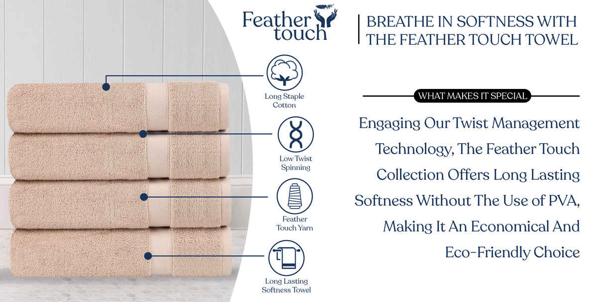 Delara 100% Organic Cotton Soft, Quick Dry & Ultra-Absorbent 30"x58", Bath Towels(Pack of 4)