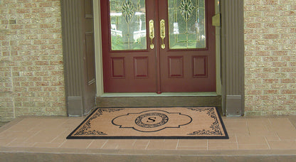 A1HC Natural Coir Durable Anti-Shed Treated Outdoor Entrance Monogrammed Doormat