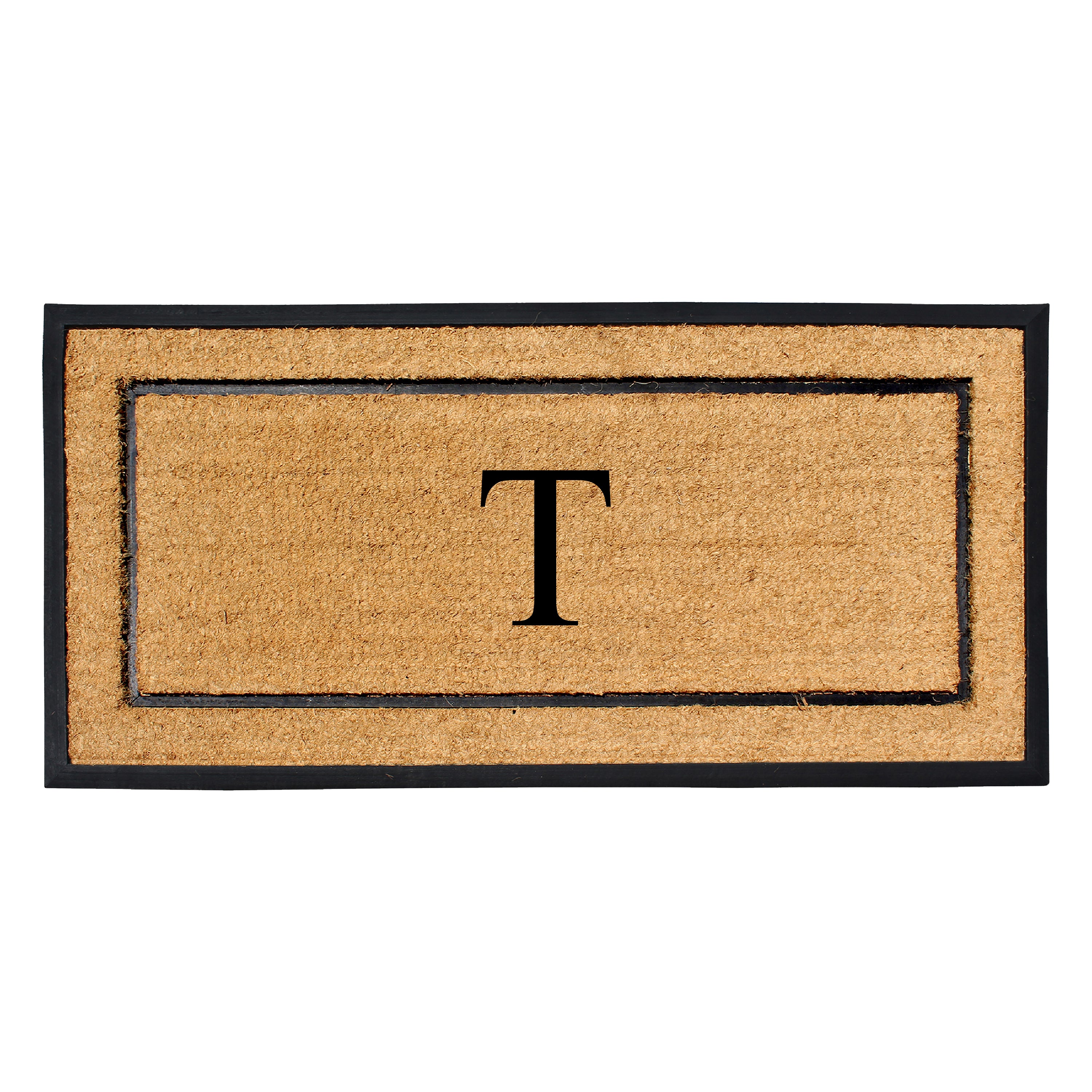 A1HC Personalized Door Mat 30" x 60" Custom Monogram Coir Doormat with Rubber Border, Non-Slip Outdoor Entry Mat