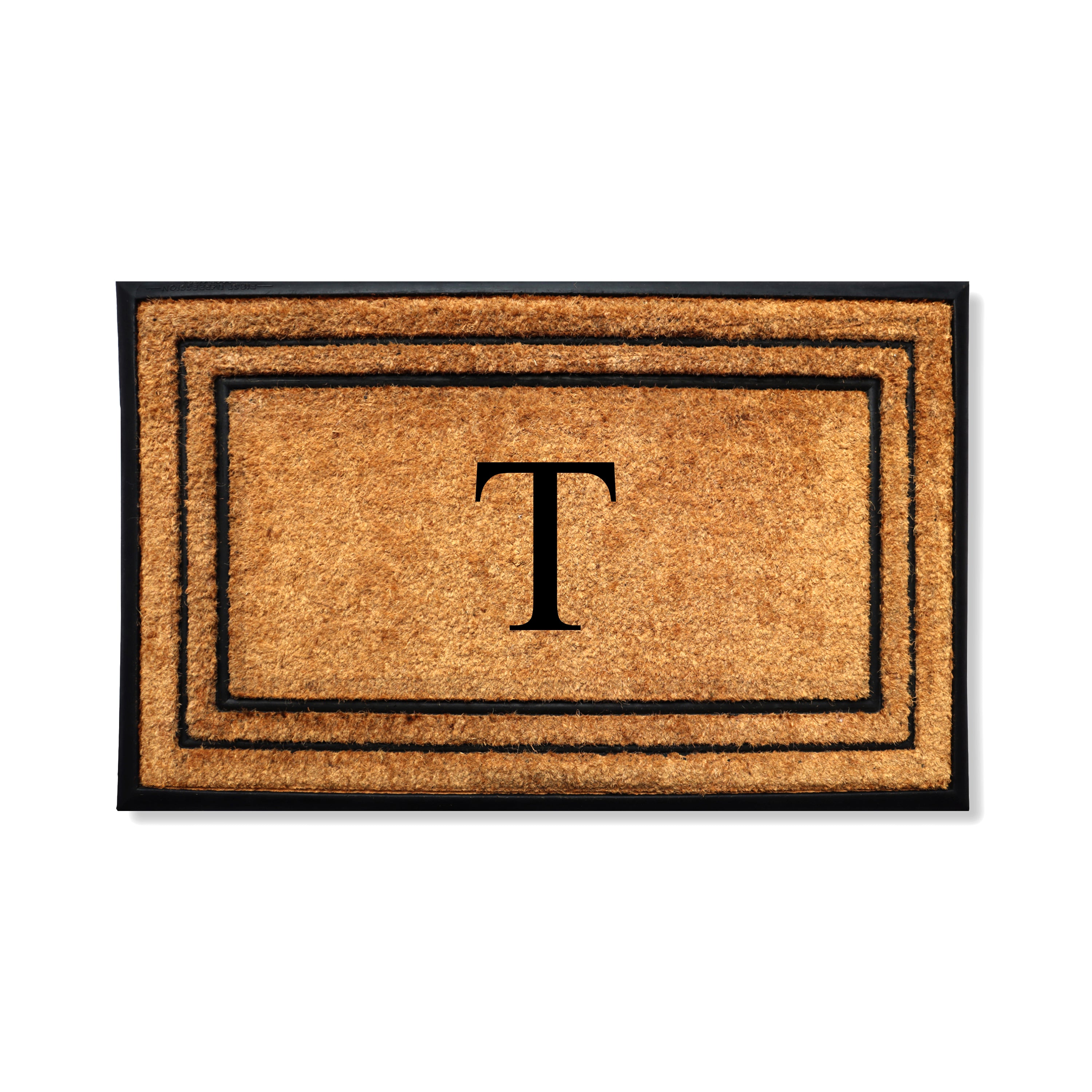 A1HC Personalized Monogram Coir Door Mat 30" x 60" Custom Front Door Entryway Mat with Rubber Border Non-Slip