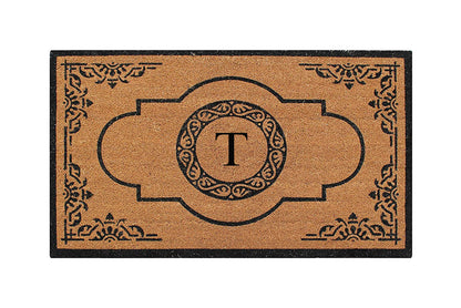 A1HC Natural Coir Durable Anti-Shed Treated Outdoor Entrance Monogrammed Doormat