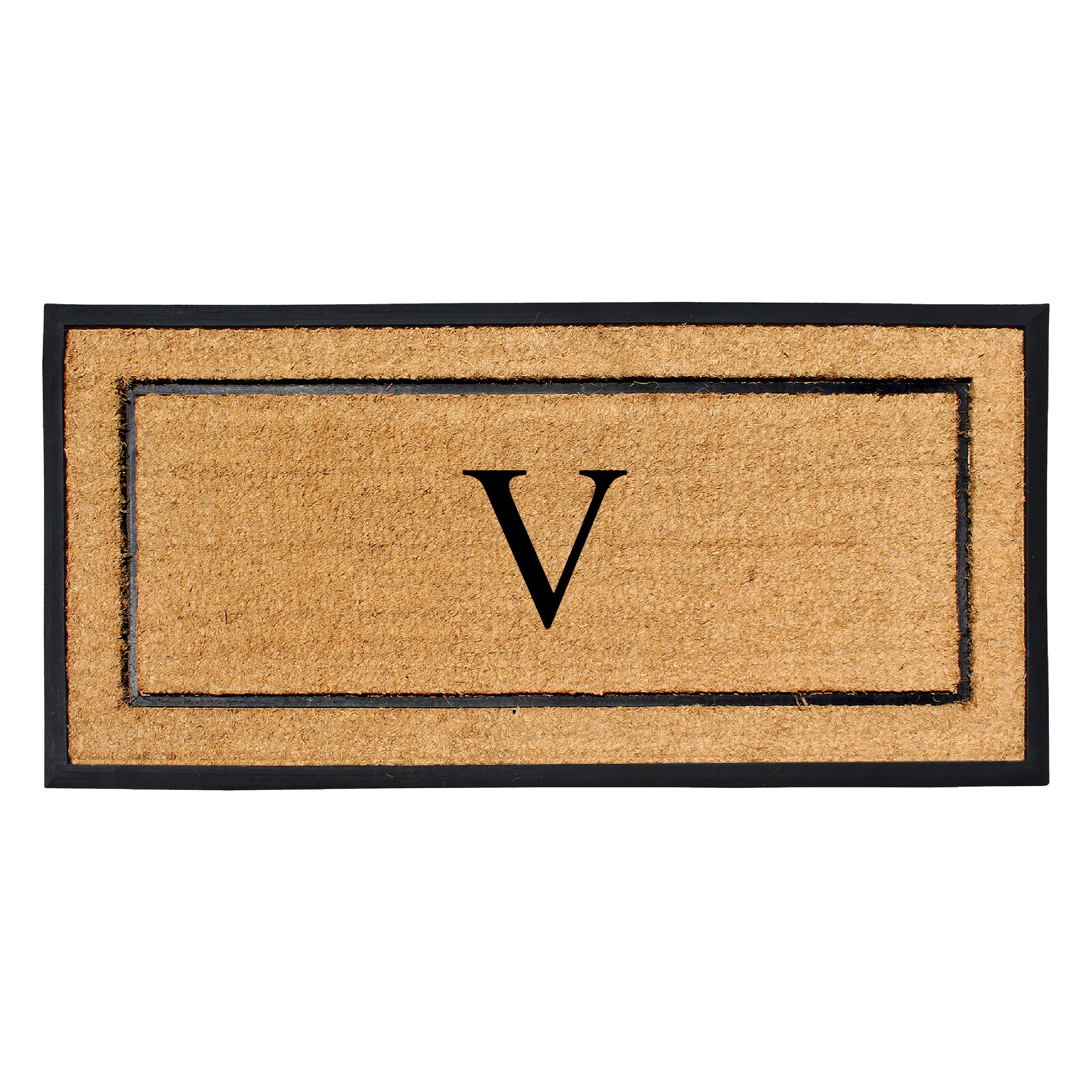A1HC Personalized Door Mat 30" x 60" Custom Monogram Coir Doormat with Rubber Border, Non-Slip Outdoor Entry Mat