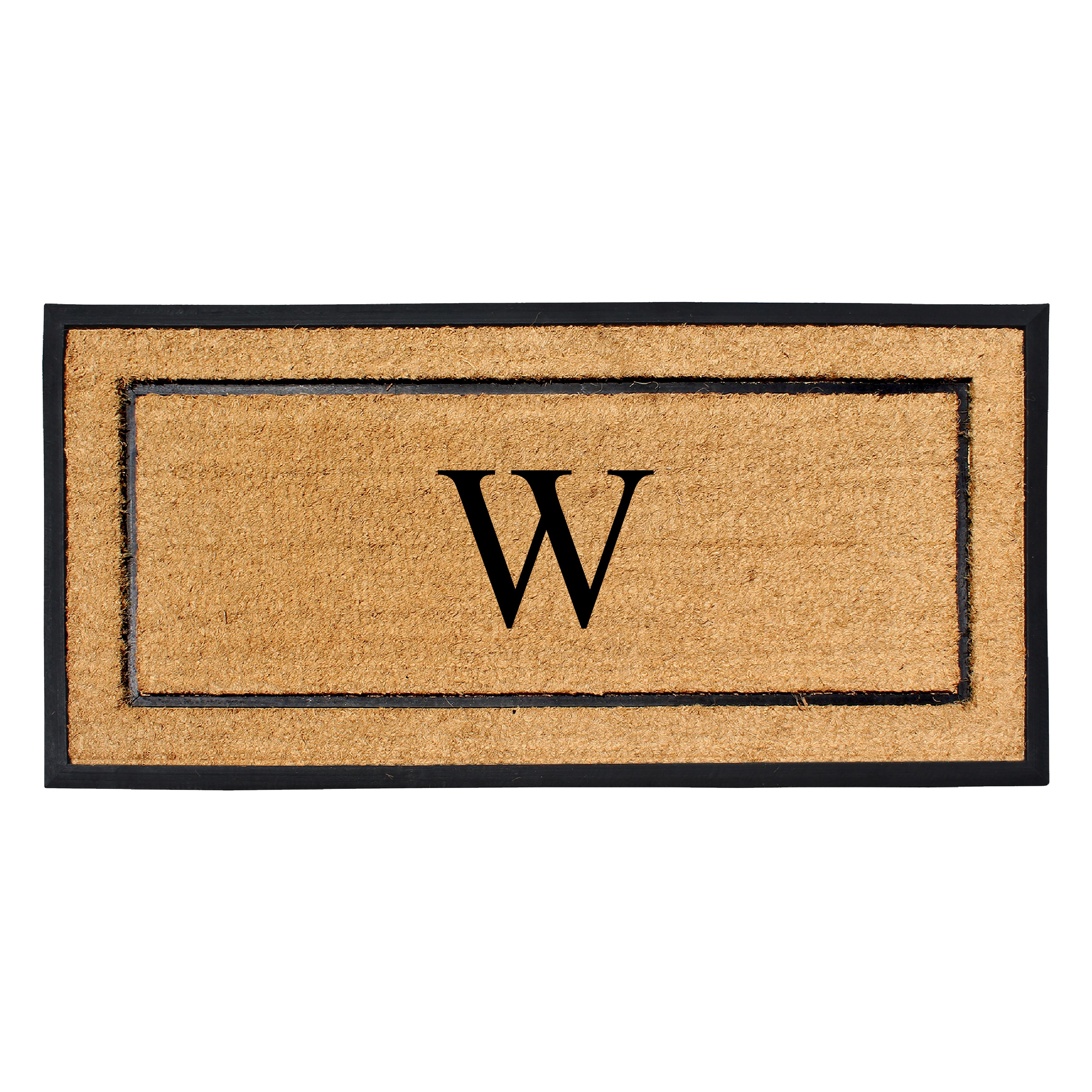 A1HC Personalized Door Mat 30" x 60" Custom Monogram Coir Doormat with Rubber Border, Non-Slip Outdoor Entry Mat