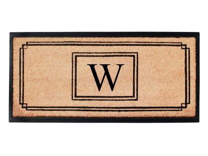 A1HC Natural Coir Monogrammed Heavy Duty Entrance Door Mat 24X48, Anti-Shed Treated Durable Doormat