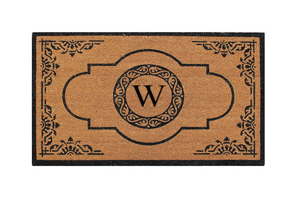 A1HC Natural Coir Durable Anti-Shed Treated Outdoor Entrance Monogrammed Doormat
