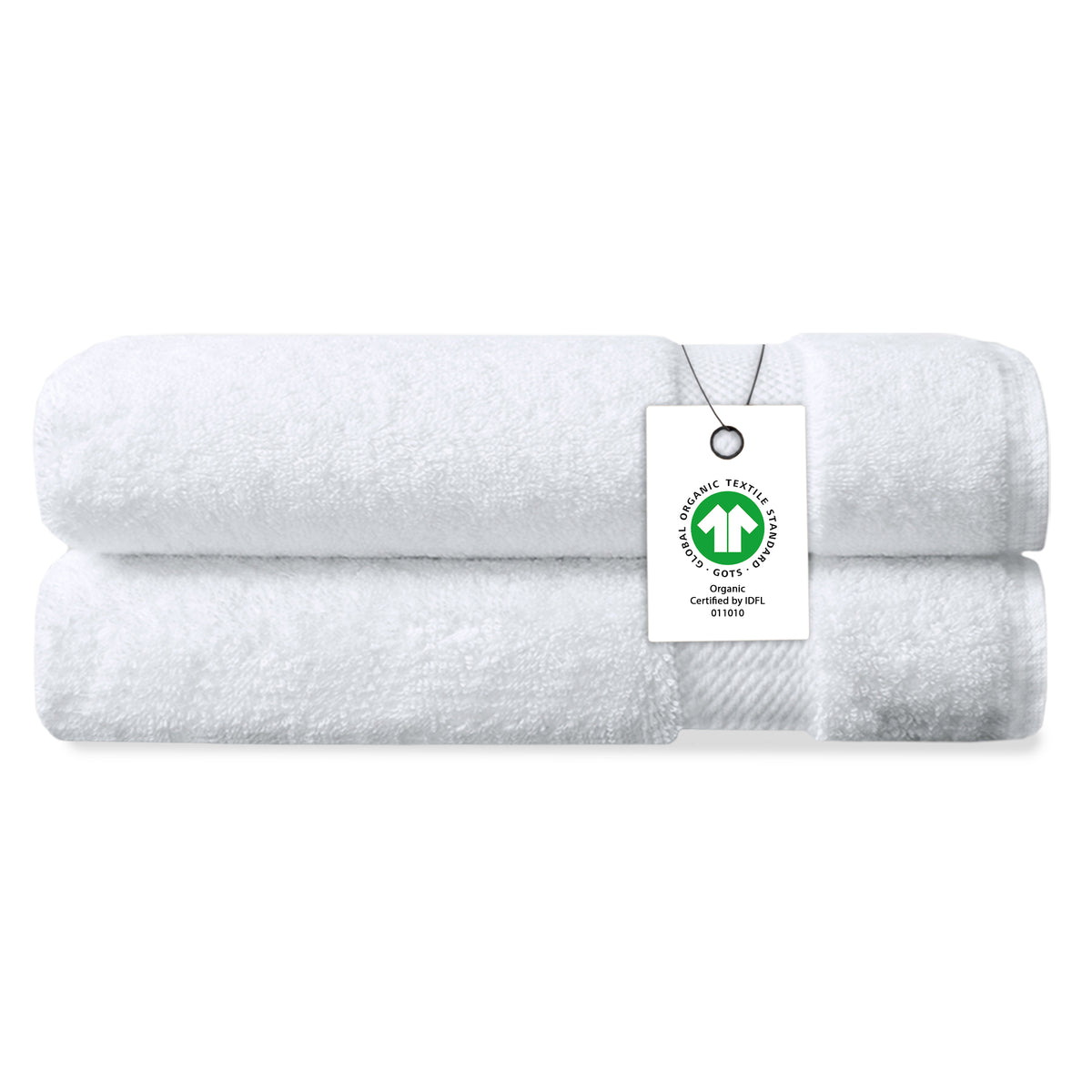 Delara 100% Organic Cotton Soft, Quick Dry & Ultra-Absorbent Hand Towel (Pack of 2)