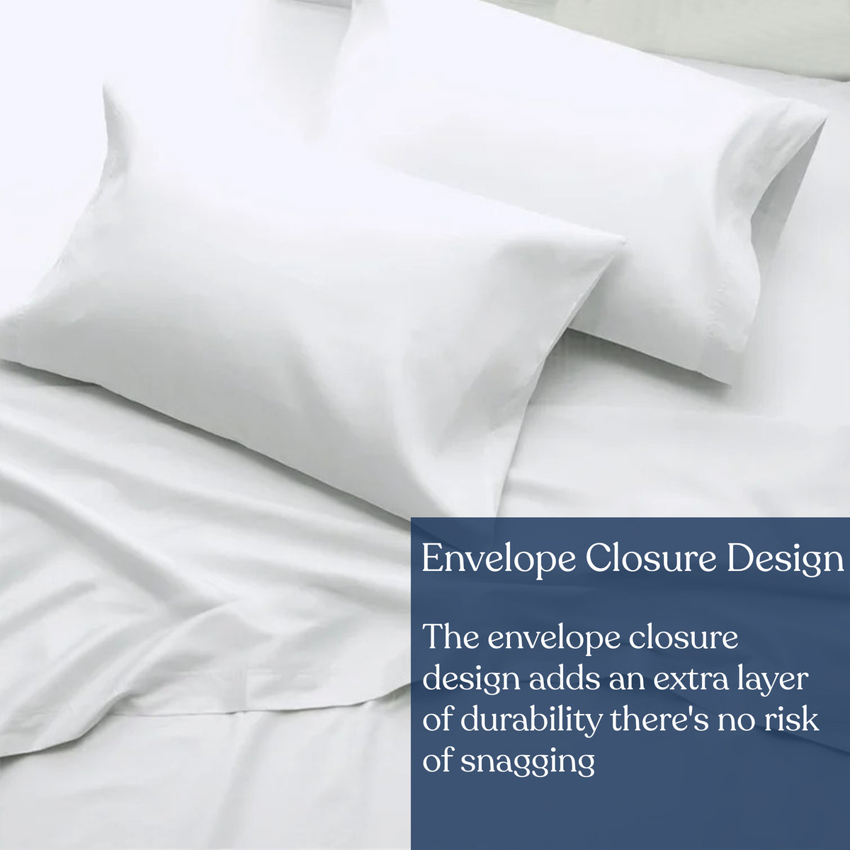 Delara GOTS Certified 100% Organic Cotton Pillowcase Pack of 2, 400 TC, Moisture-Wicking, Smooth & Breathable Pillowcases