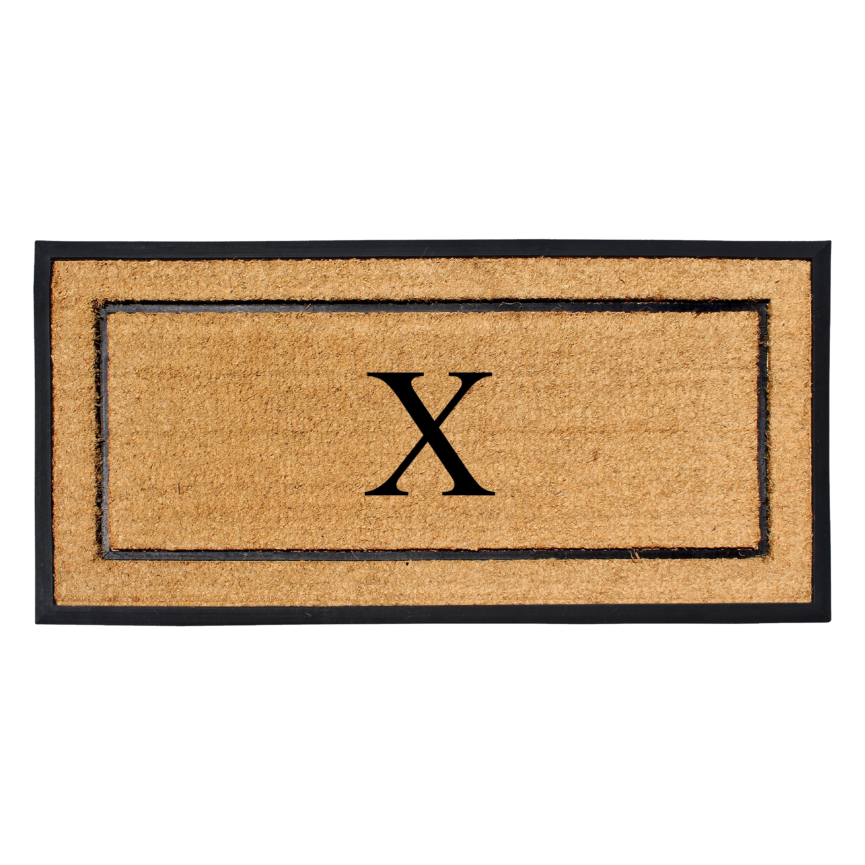 A1HC Personalized Door Mat 30" x 60" Custom Monogram Coir Doormat with Rubber Border, Non-Slip Outdoor Entry Mat