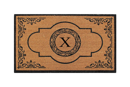 A1HC Natural Coir Durable Anti-Shed Treated Outdoor Entrance Monogrammed Doormat