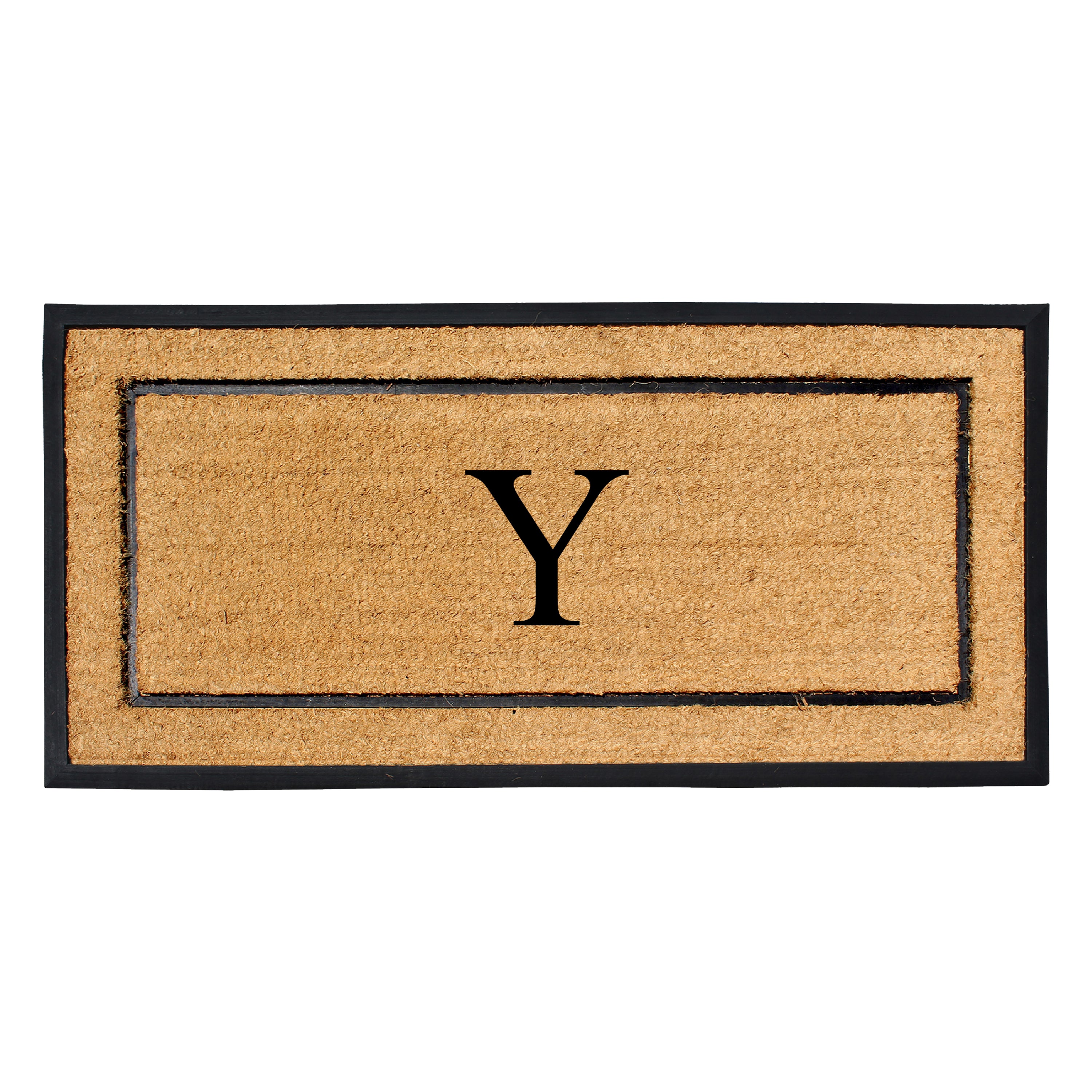 A1HC Personalized Door Mat 30" x 60" Custom Monogram Coir Doormat with Rubber Border, Non-Slip Outdoor Entry Mat