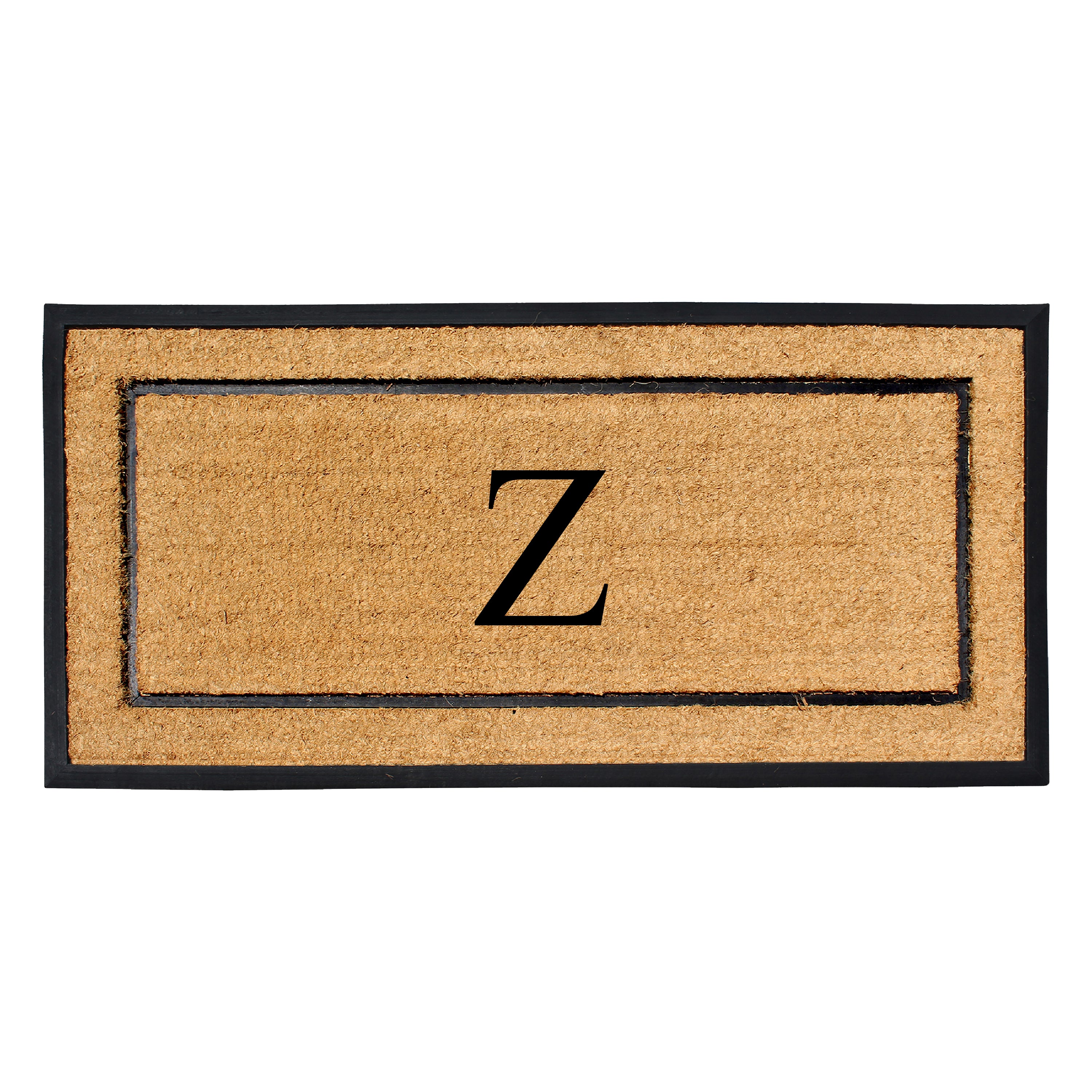A1HC Personalized Door Mat 30" x 60" Custom Monogram Coir Doormat with Rubber Border, Non-Slip Outdoor Entry Mat